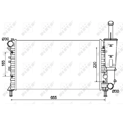 Hladnjak, hlađenje motora NRF NRF 53124 IC-CFC2A7