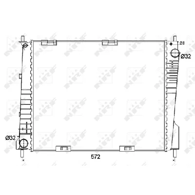 Hladnjak, hlađenje motora NRF NRF 53125 IC-CFC2A8