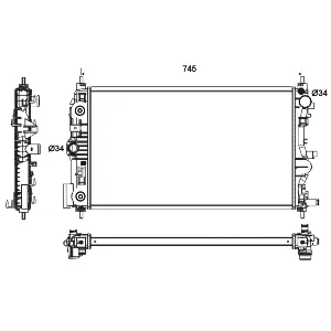Hladnjak, hlađenje motora NRF NRF 53131 IC-CFC2AE
