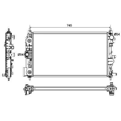 Hladnjak, hlađenje motora NRF NRF 53131 IC-CFC2AE