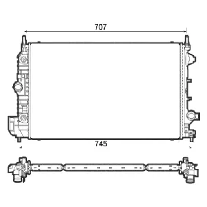 Hladnjak, hlađenje motora NRF NRF 53132 IC-CFC2AF