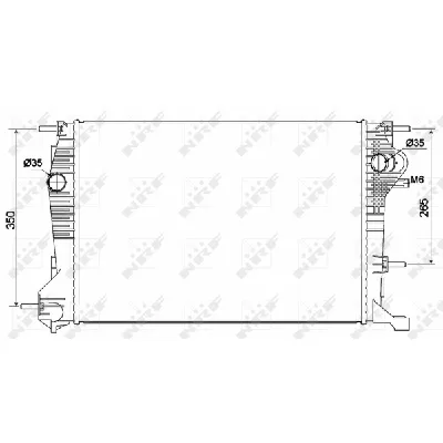 Hladnjak, hlađenje motora NRF NRF 53136 IC-CFC2B3