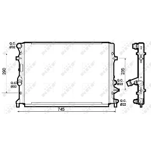Hladnjak, hlađenje motora NRF NRF 53139 IC-CFC2B6