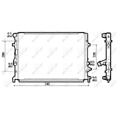 Hladnjak, hlađenje motora NRF NRF 53139 IC-CFC2B6