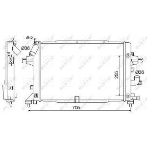 Hladnjak, hlađenje motora NRF NRF 53145 IC-CFC2BB