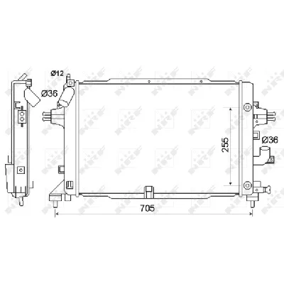 Hladnjak, hlađenje motora NRF NRF 53145 IC-CFC2BB