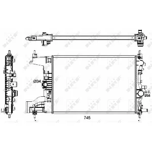 Hladnjak, hlađenje motora NRF NRF 53148 IC-CFC2BE