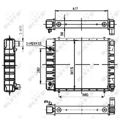 Hladnjak, hlađenje motora NRF NRF 53149 IC-CFC2BF