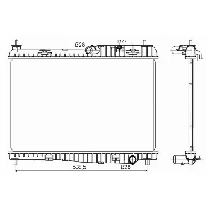 Hladnjak, hlađenje motora NRF NRF 53152 IC-CFC2C2