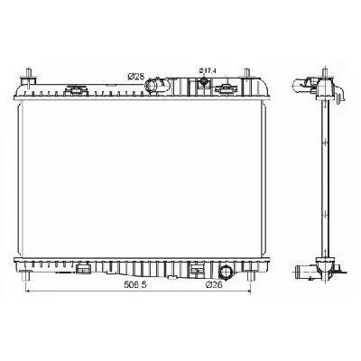 Hladnjak, hlađenje motora NRF NRF 53152 IC-CFC2C2