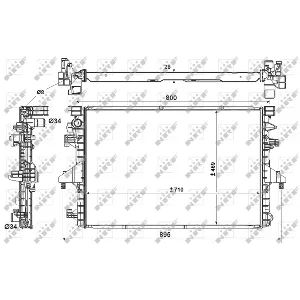 Hladnjak, hlađenje motora NRF NRF 53154 IC-CFC2C4