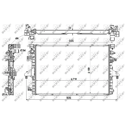 Hladnjak, hlađenje motora NRF NRF 53154 IC-CFC2C4