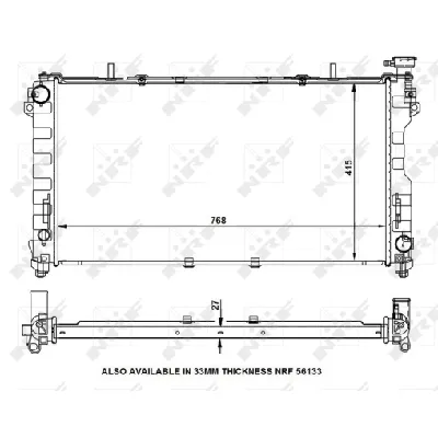 Hladnjak, hlađenje motora NRF NRF 53156 IC-CFC2C6