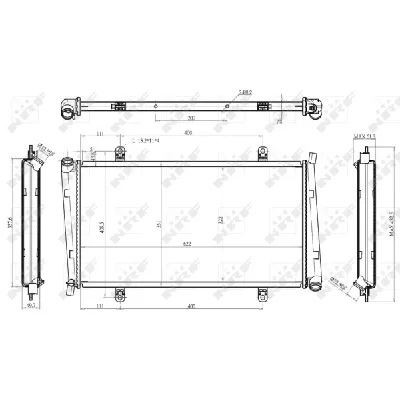 Hladnjak, hlađenje motora NRF NRF 53157 IC-CFC2C7