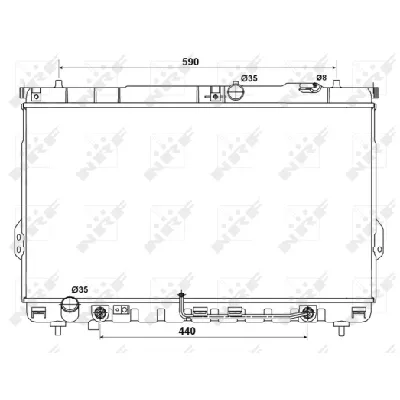 Hladnjak, hlađenje motora NRF NRF 53161 IC-CFC2CB