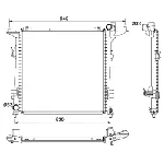 Hladnjak, hlađenje motora NRF NRF 53164 IC-CFC2CE