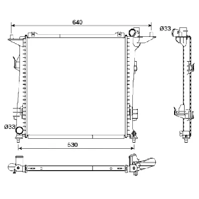 Hladnjak, hlađenje motora NRF NRF 53164 IC-CFC2CE