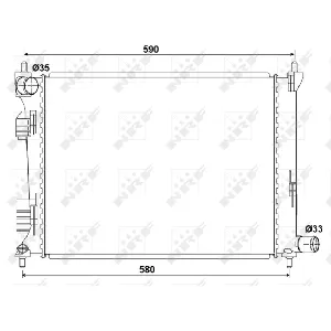 Hladnjak, hlađenje motora NRF NRF 53166 IC-CFC2D0