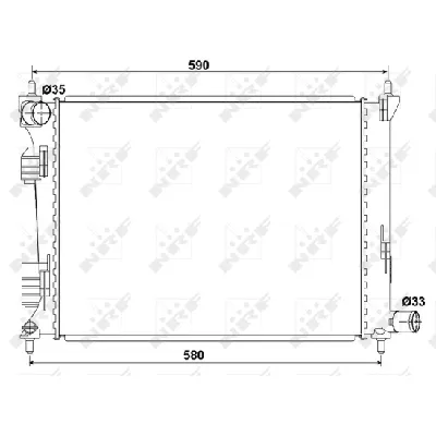 Hladnjak, hlađenje motora NRF NRF 53166 IC-CFC2D0