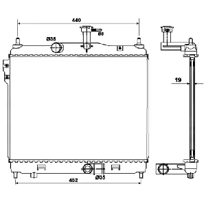 Hladnjak, hlađenje motora NRF NRF 53169 IC-CFC2D3