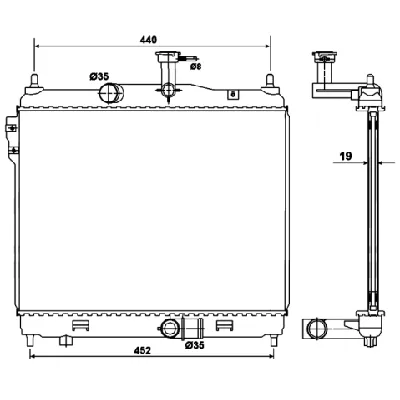 Hladnjak, hlađenje motora NRF NRF 53169 IC-CFC2D3