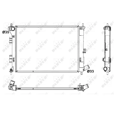 Hladnjak, hlađenje motora NRF NRF 53171 IC-CFC2D5