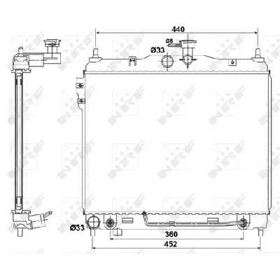 Hladnjak, hlađenje motora NRF NRF 53173 IC-CFC2D7