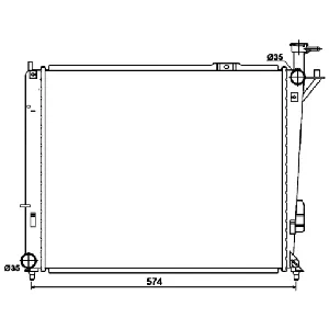 Hladnjak, hlađenje motora NRF NRF 53174 IC-CFC2D8