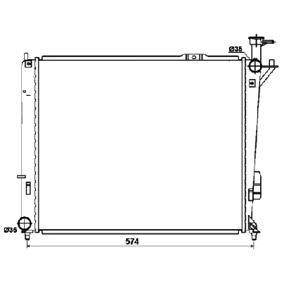 Hladnjak, hlađenje motora NRF NRF 53174 IC-CFC2D8