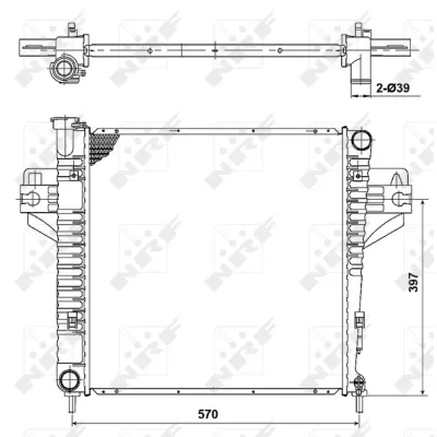 Hladnjak, hlađenje motora NRF NRF 53182 IC-CFC2DF