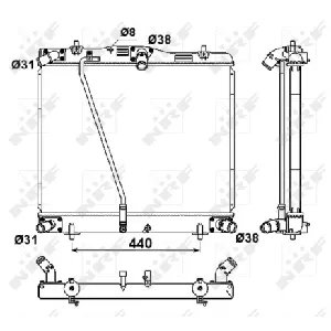 Hladnjak, hlađenje motora NRF NRF 53188 IC-CFC2E4