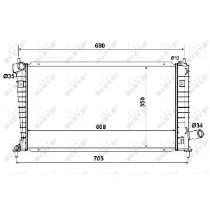 Hladnjak, hlađenje motora NRF NRF 53189 IC-D09BD7