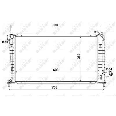 Hladnjak, hlađenje motora NRF NRF 53189 IC-D09BD7