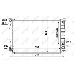 Hladnjak, hlađenje motora NRF NRF 53190 IC-D09BD8