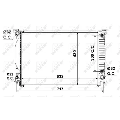 Hladnjak, hlađenje motora NRF NRF 53190 IC-D09BD8