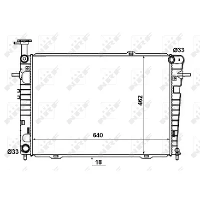 Hladnjak, hlađenje motora NRF NRF 53192 IC-D09BDA