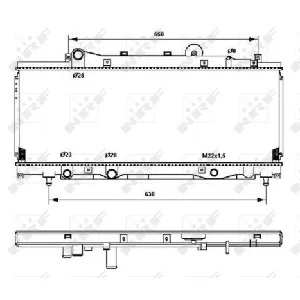 Hladnjak, hlađenje motora NRF NRF 53202 IC-AE56AC