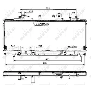 Hladnjak, hlađenje motora NRF NRF 53224 IC-AE56C0