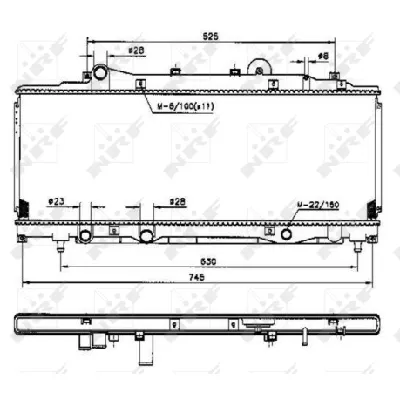 Hladnjak, hlađenje motora NRF NRF 53224 IC-AE56C0