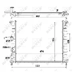 Hladnjak, hlađenje motora NRF NRF 53227 IC-AE56C3