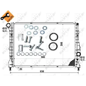 Hladnjak, hlađenje motora NRF NRF 53238 IC-AE56CC