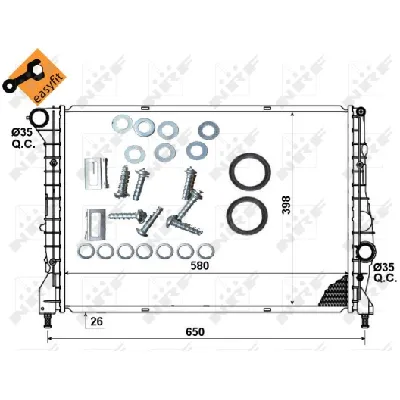 Hladnjak, hlađenje motora NRF NRF 53238 IC-AE56CC