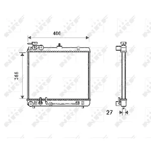 Hladnjak, hlađenje motora NRF NRF 53256 IC-AE56DC