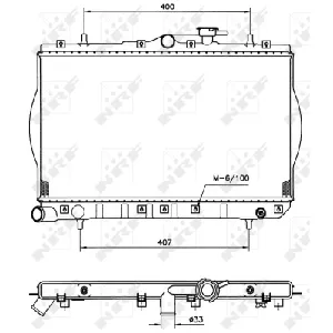 Hladnjak, hlađenje motora NRF NRF 53260 IC-AE56E0