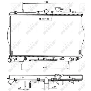 Hladnjak, hlađenje motora NRF NRF 53261 IC-AE56E1