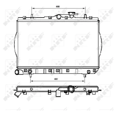 Hladnjak, hlađenje motora NRF NRF 53262 IC-AE56E2
