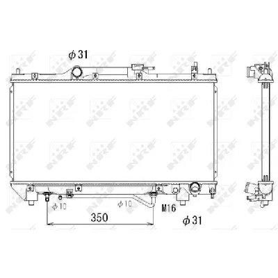Hladnjak, hlađenje motora NRF NRF 53264 IC-AE56E4