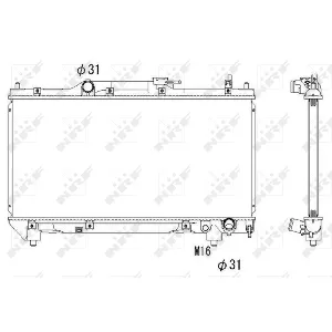 Hladnjak, hlađenje motora NRF NRF 53267 IC-AE56E7