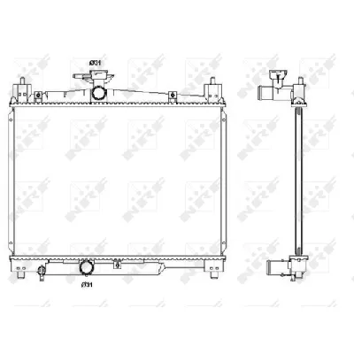 Hladnjak, hlađenje motora NRF NRF 53270 IC-AE56EA