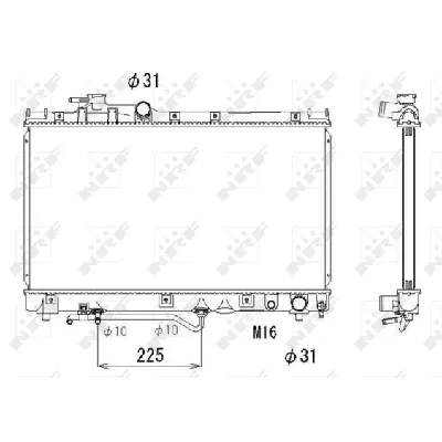 Hladnjak, hlađenje motora NRF NRF 53272 IC-C2FF48